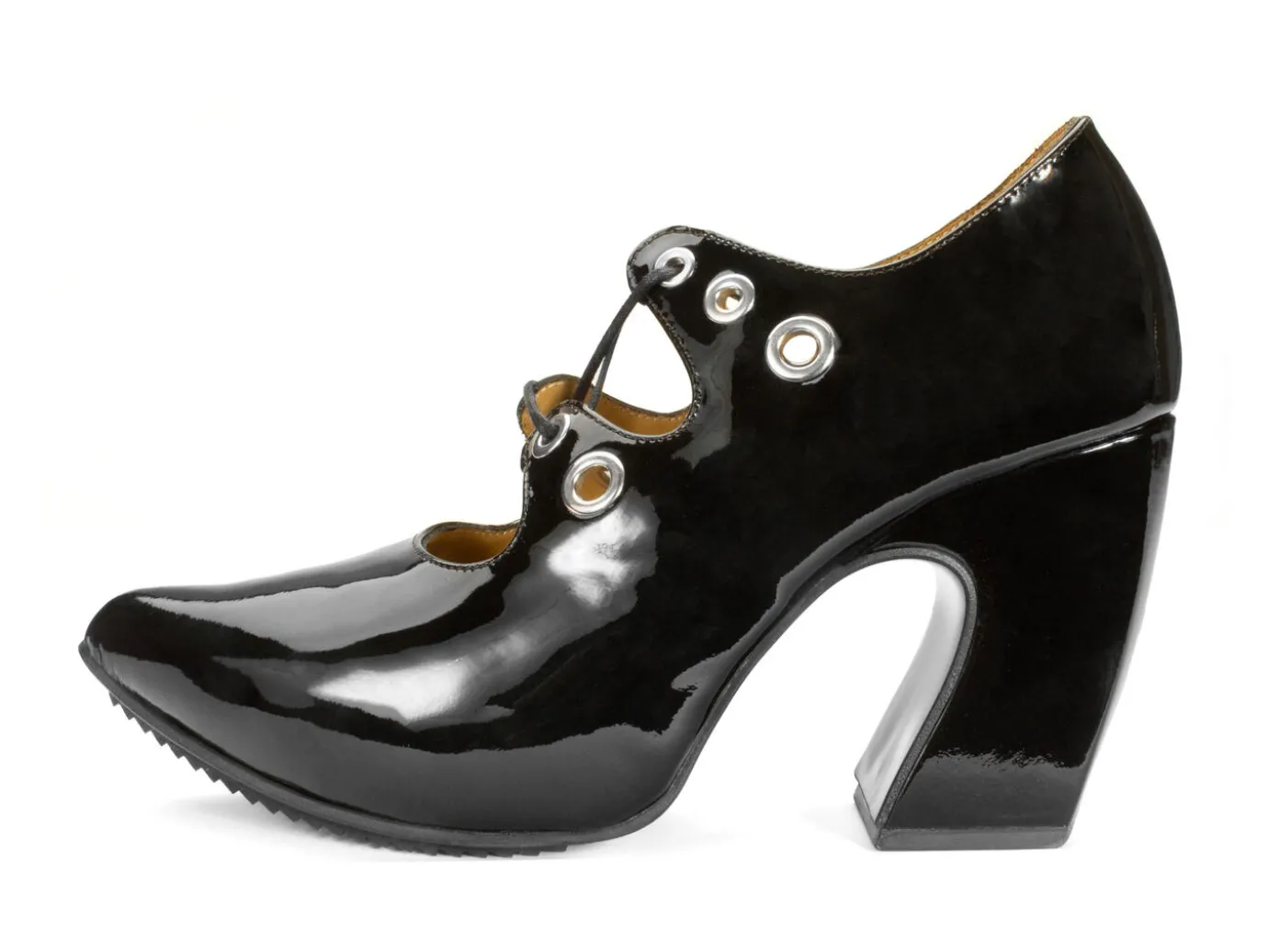 Fluevog Shoes Monza | Platform Heel With Laces Black New