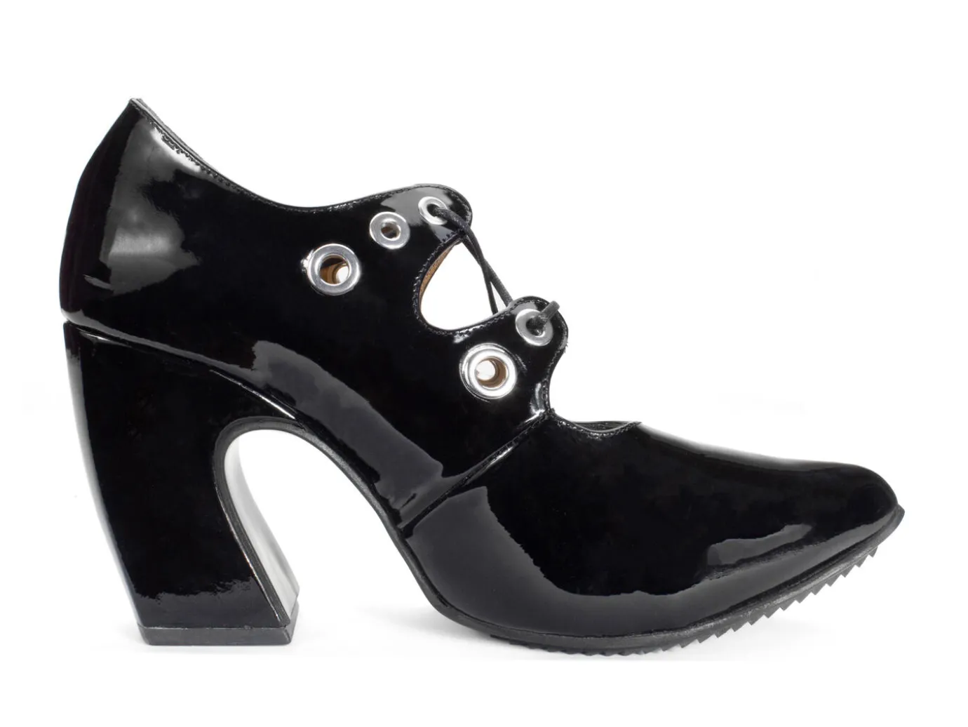 Fluevog Shoes Monza | Platform Heel With Laces Black New