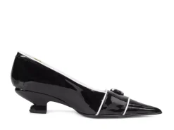 Fluevog Shoes Naura | Elegant Pump With Button Black Cheap