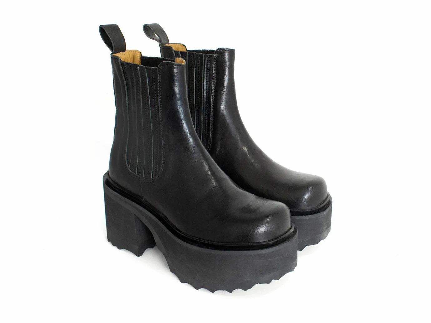 Fluevog Shoes Nerds | Platform Chelsea Boot Black Cheap