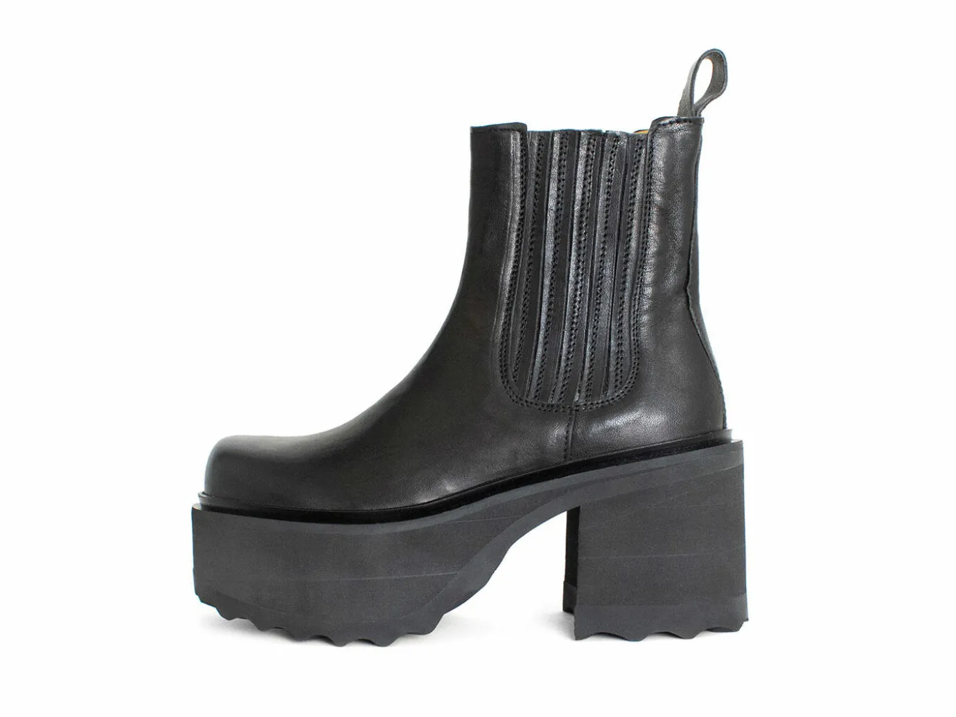 Fluevog Shoes Nerds | Platform Chelsea Boot Black Cheap