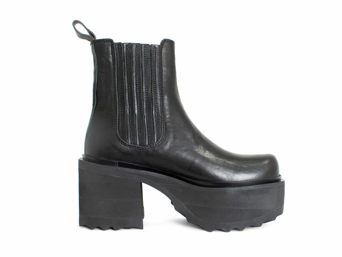 Fluevog Shoes Nerds | Platform Chelsea Boot Black Cheap