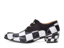 Fluevog Shoes Obero | Open Lace-Up Shoe Black/White Online