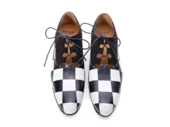 Fluevog Shoes Obero | Open Lace-Up Shoe Black/White Online