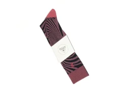 Fluevog Shoes Oberon Vog Socks | Knee-High Optical Illusion Sock Pink/Black Flash Sale