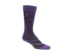 Fluevog Shoes Oberon Vog Socks | Knee-High Optical Illusion Sock Purple/Black Sale