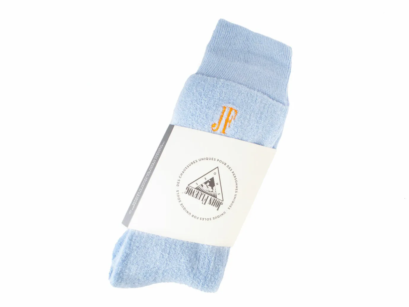 Fluevog Shoes Oizo Vog Socks | Soft Terry Sock Light Blue Shop