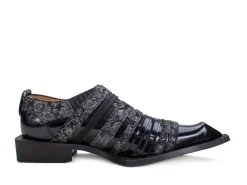 Fluevog Shoes Ozzy | Slip-On Swordfish Buckle Shoe Black Hot