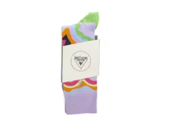 Fluevog Shoes Pan Vog Socks | Pattern Sock Purple/Multi Store
