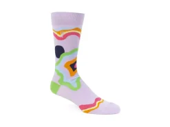 Fluevog Shoes Pan Vog Socks | Pattern Sock Purple/Multi Outlet