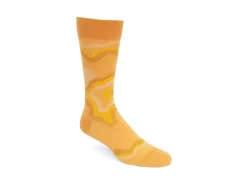 Fluevog Shoes Pan Vog Socks | Pattern Sock Orange Discount