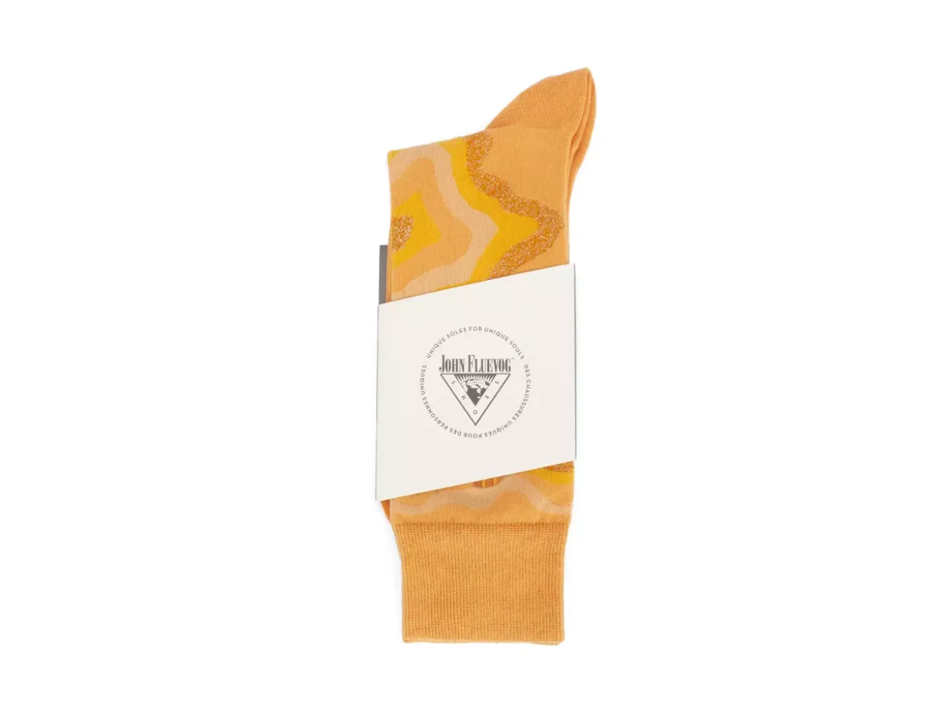 Fluevog Shoes Pan Vog Socks | Pattern Sock Orange Discount