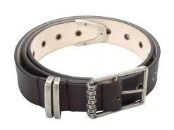 Fluevog Shoes Percivale Belt | Casual Leather Belt Black Discount