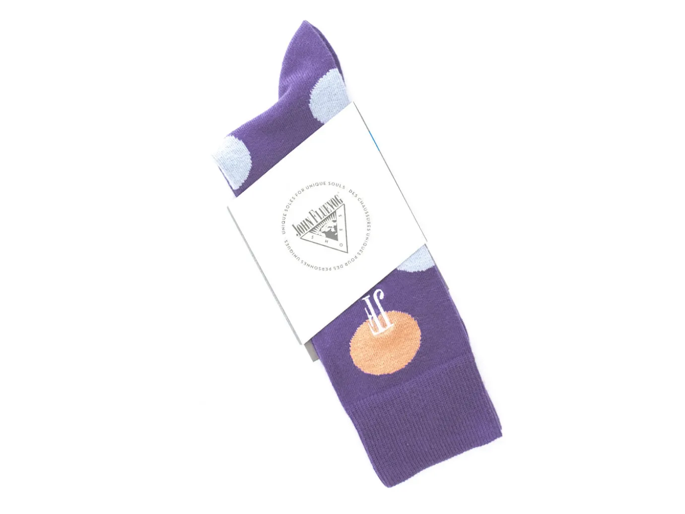 Fluevog Shoes Pipo Vog Socks | Polka Dot Sock Purple Clearance