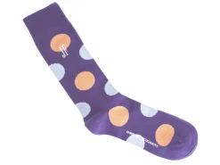 Fluevog Shoes Pipo Vog Socks | Polka Dot Sock Purple Clearance
