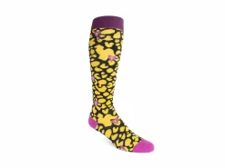 Fluevog Shoes Pippin Vog Socks | Knee High Pattern Sock Yellow/Black Store