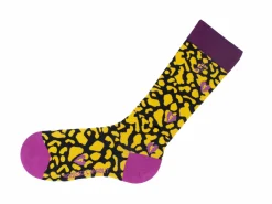 Fluevog Shoes Pippin Vog Socks | Knee High Pattern Sock Yellow/Black Store