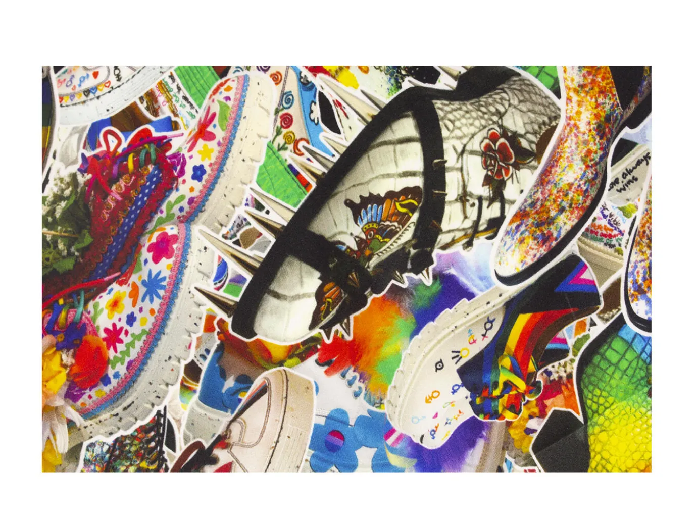 Fluevog Shoes Pride Scarf | Custom Silk Scarf Multi Cheap