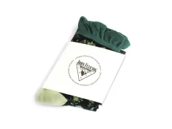 Fluevog Shoes Purrcy Vog Socks | Floral Ruffle Sock Green/Black Outlet
