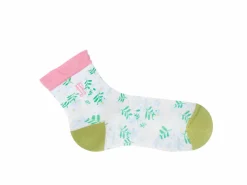 Fluevog Shoes Purrcy Vog Socks | Ruffle Sock Floral New