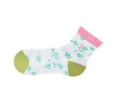 Fluevog Shoes Purrcy Vog Socks | Ruffle Sock Floral New