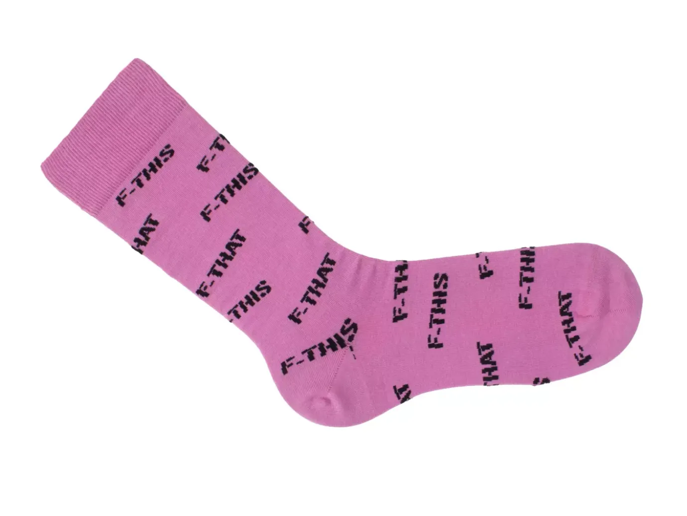 Fluevog Shoes Putzee Vog Socks | F-This F-That Sock Pink/Black Outlet