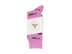 Fluevog Shoes Putzee Vog Socks | F-This F-That Sock Pink/Black Sale