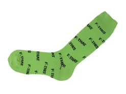 Fluevog Shoes Putzee Vog Socks | F-This F-That Sock Green/Black Shop