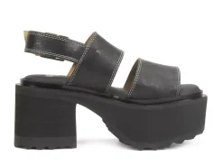 Fluevog Shoes Razzle | Platform Sandal Black Clearance