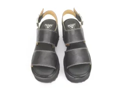 Fluevog Shoes Razzle | Platform Sandal Black Clearance
