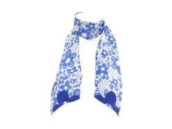 Fluevog Shoes Rebel Petal Scarf | Floral Tie Scarf Blue Floral New