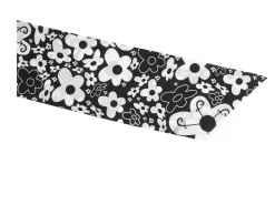 Fluevog Shoes Rebel Petal Scarf | Floral Tie Scarf Black/White Sale