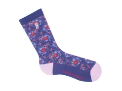 Fluevog Shoes Rey Vog Socks | Vintage Floral Sock Navy Flash Sale