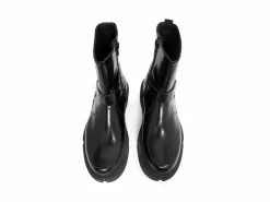 Fluevog Shoes Rheita | Platform Ankle Boot With Harness Black Hot