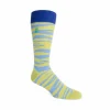 Fluevog Shoes Sargent Vog Socks | Zebra Pattern Sock Blue/Green Hot