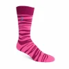 Fluevog Shoes Sargent Vog Socks | Zebra Pattern Sock Burgundy/Fuschia Flash Sale