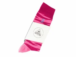 Fluevog Shoes Sargent Vog Socks | Zebra Pattern Sock Burgundy/Fuschia Flash Sale
