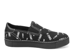 Fluevog Shoes Slalom | Vegan Slip-On Shoe Black & White Cheap