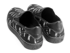 Fluevog Shoes Slalom | Vegan Slip-On Shoe Black & White Cheap