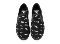 Fluevog Shoes Slalom | Vegan Slip-On Shoe Black & White Cheap