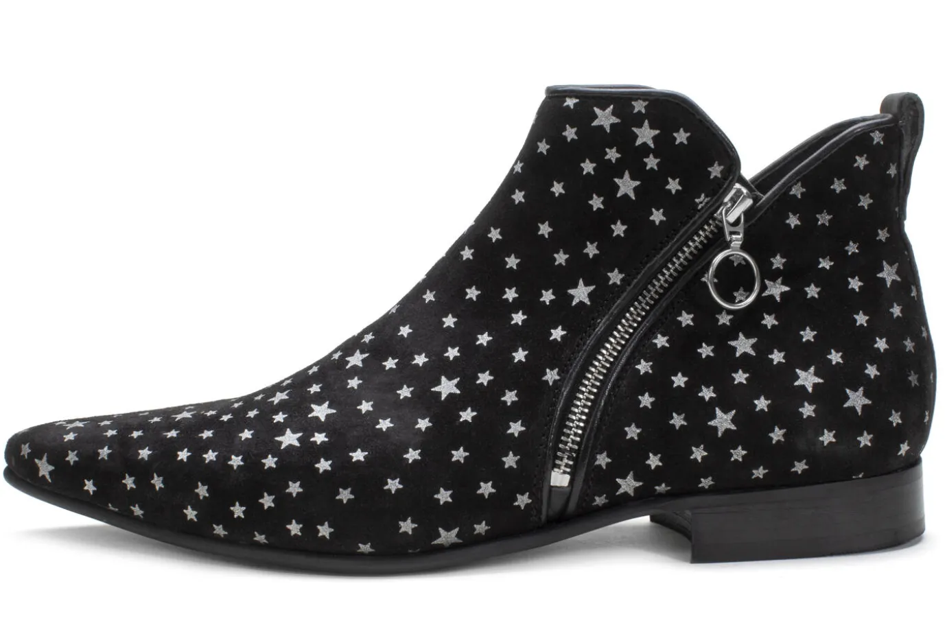 Fluevog Shoes Smith | Double Zip Ankle Boot Black Stars Discount