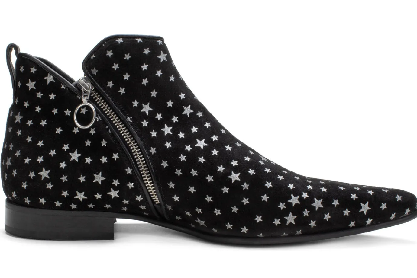 Fluevog Shoes Smith | Double Zip Ankle Boot Black Stars Discount