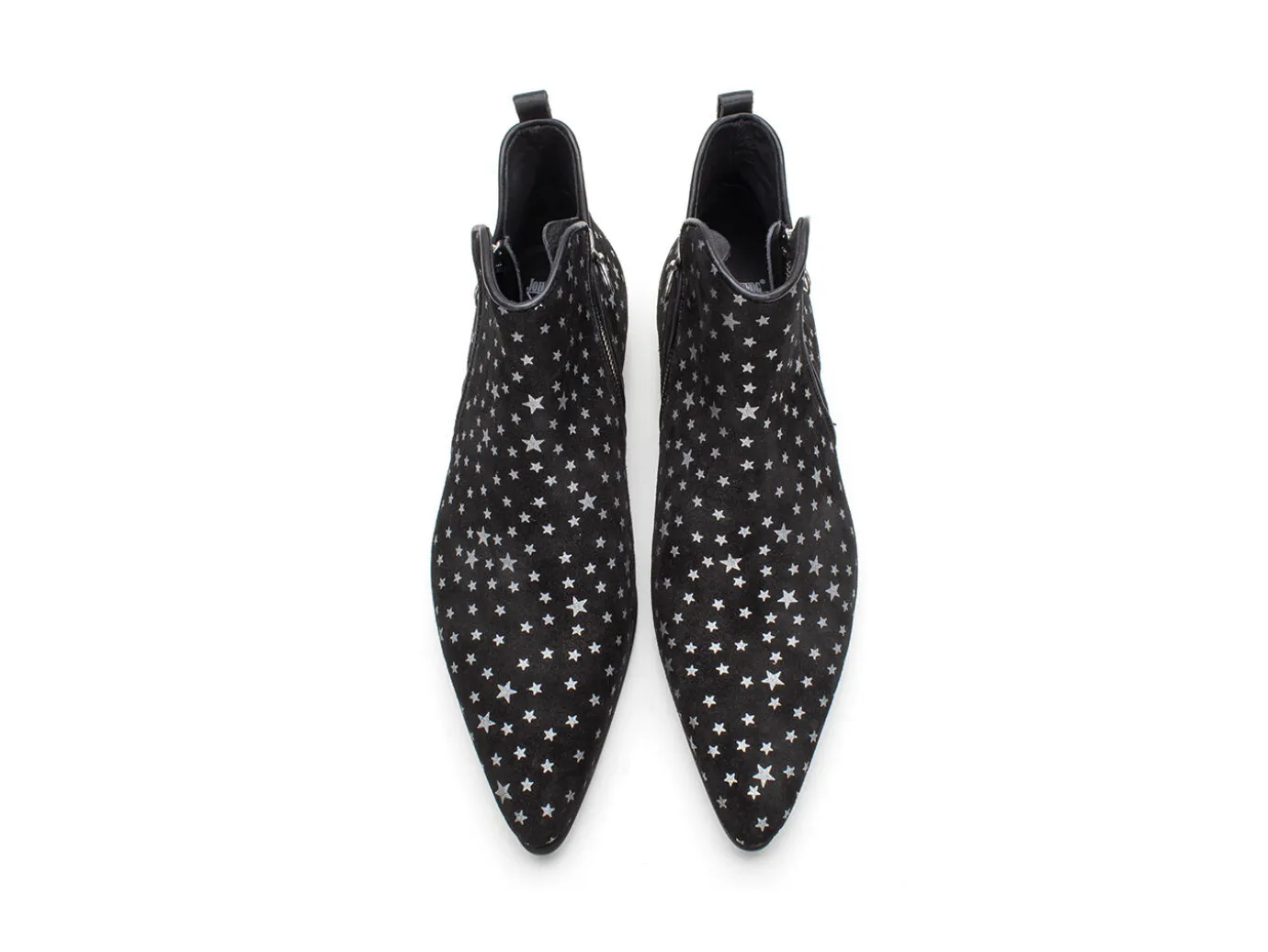 Fluevog Shoes Smith | Double Zip Ankle Boot Black Stars Discount