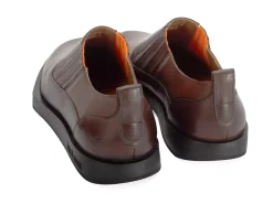 Fluevog Shoes Snazzy | Slip-On Leather Shoe Brown/Orange Flash Sale