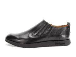 Fluevog Shoes Snazzy | Slip-On Leather Shoe Black/Green Fashion
