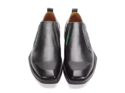 Fluevog Shoes Snazzy | Slip-On Leather Shoe Black/Green Fashion