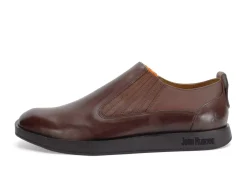 Fluevog Shoes Snazzy | Slip-On Leather Shoe Brown/Orange Store