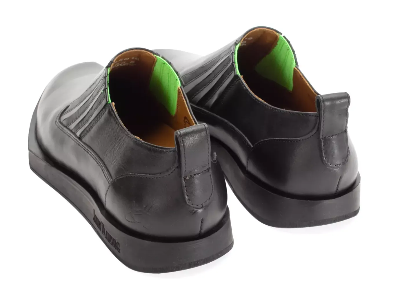 Fluevog Shoes Snazzy | Slip-On Leather Shoe Black/Green Discount