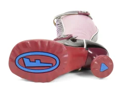 Fluevog Shoes Sugarcandy | Tall Buckle Boot With Zipper Pink/Black Outlet