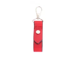 Fluevog Shoes The Babs Keychain | Leather Keychain Red/Black Sale